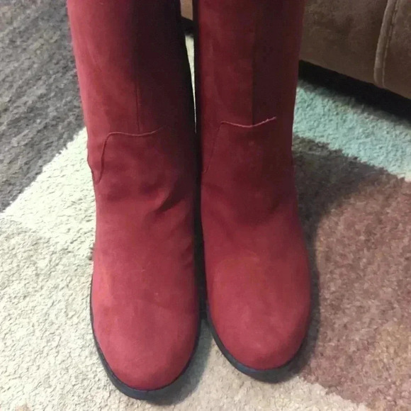 Marc Fischer dark red suede incept women's boots - Picture 5 of 11